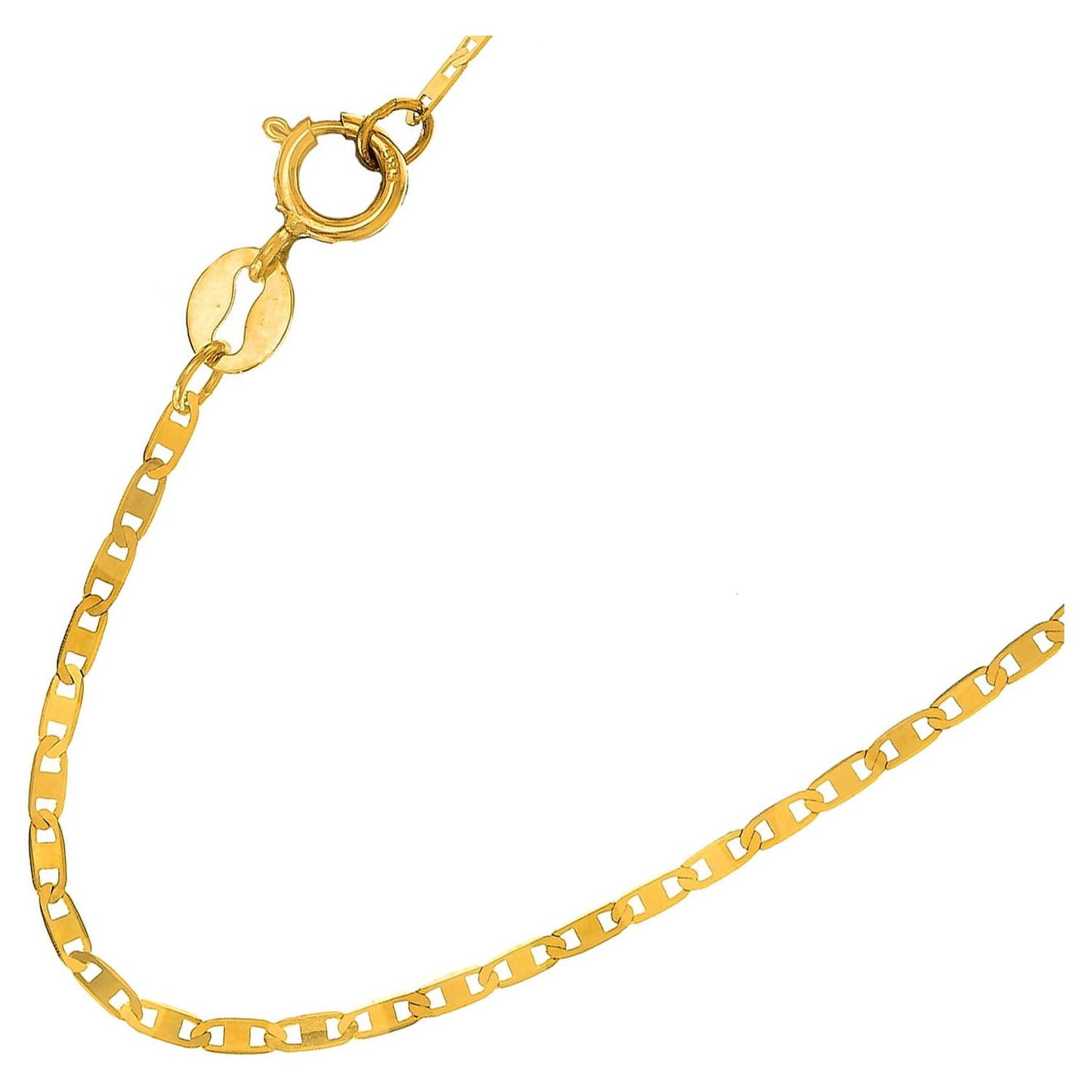 10k Solid Yellow Gold 3.2mm Mariner Chain Necklace- 16" 18" 20" 22" 24