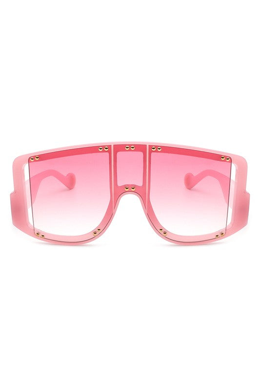 Oversize Square Fashion Shield Visor Sunglasses