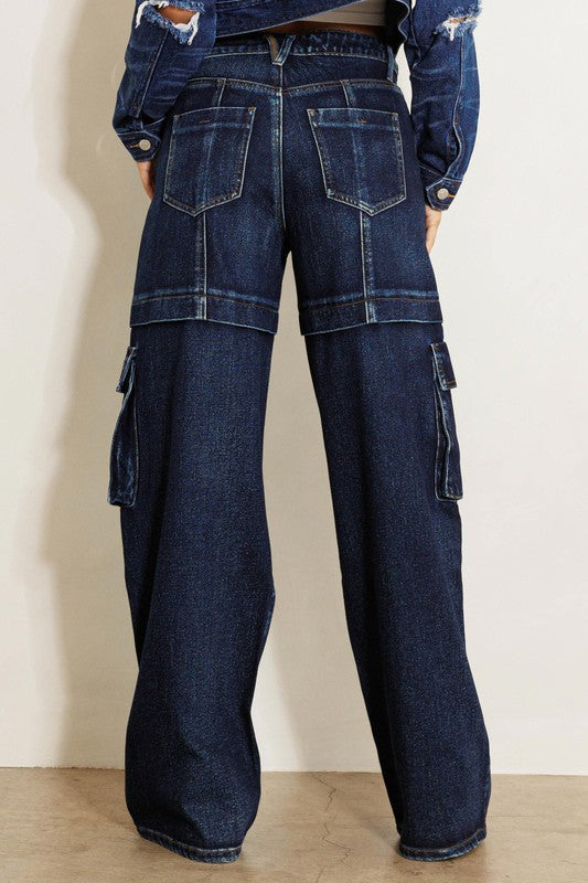 Cargo Pocket Wide Jeans – It's Beautifully You