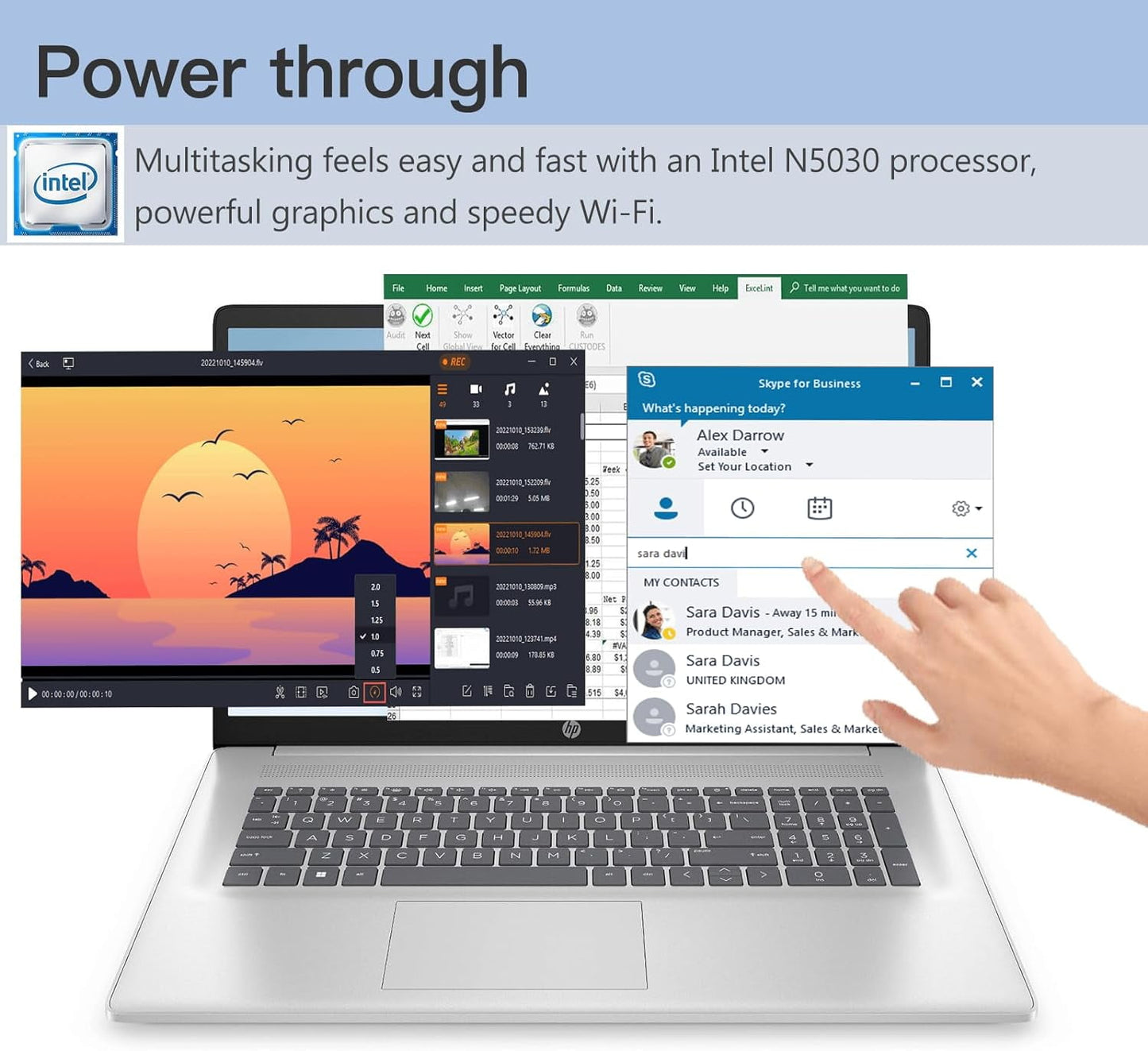 HP 17 Touchscreen Computer Laptop for Student and Business, 17.3" HD+,