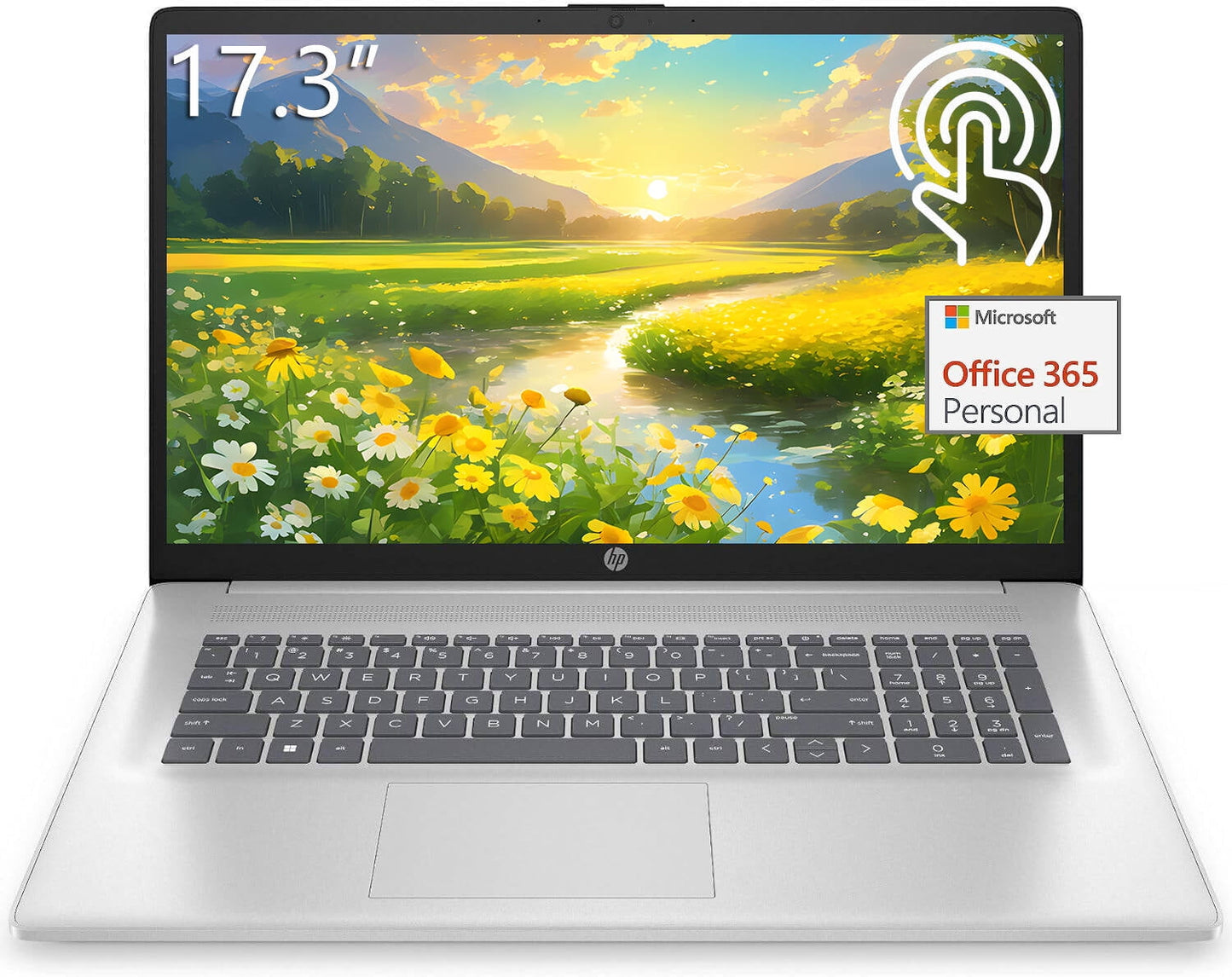 HP 17 Touchscreen Computer Laptop for Student and Business, 17.3" HD+,