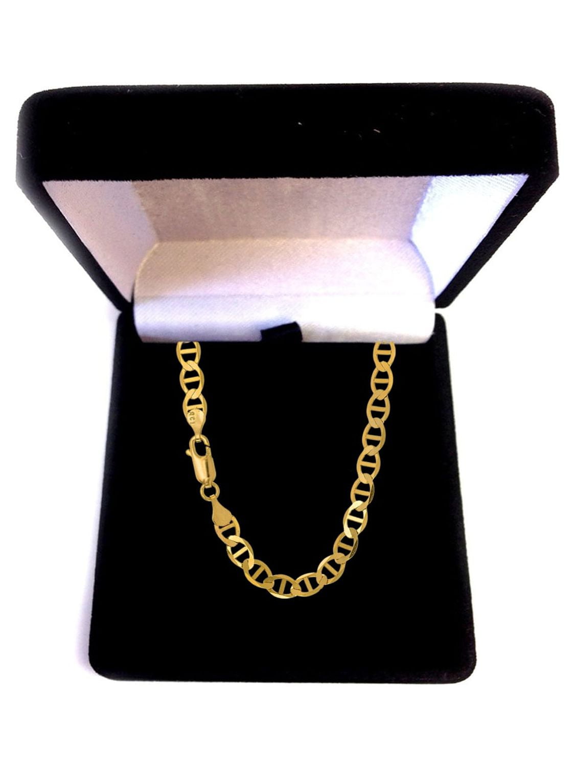 10k Solid Yellow Gold 3.2mm Mariner Chain Necklace- 16" 18" 20" 22" 24