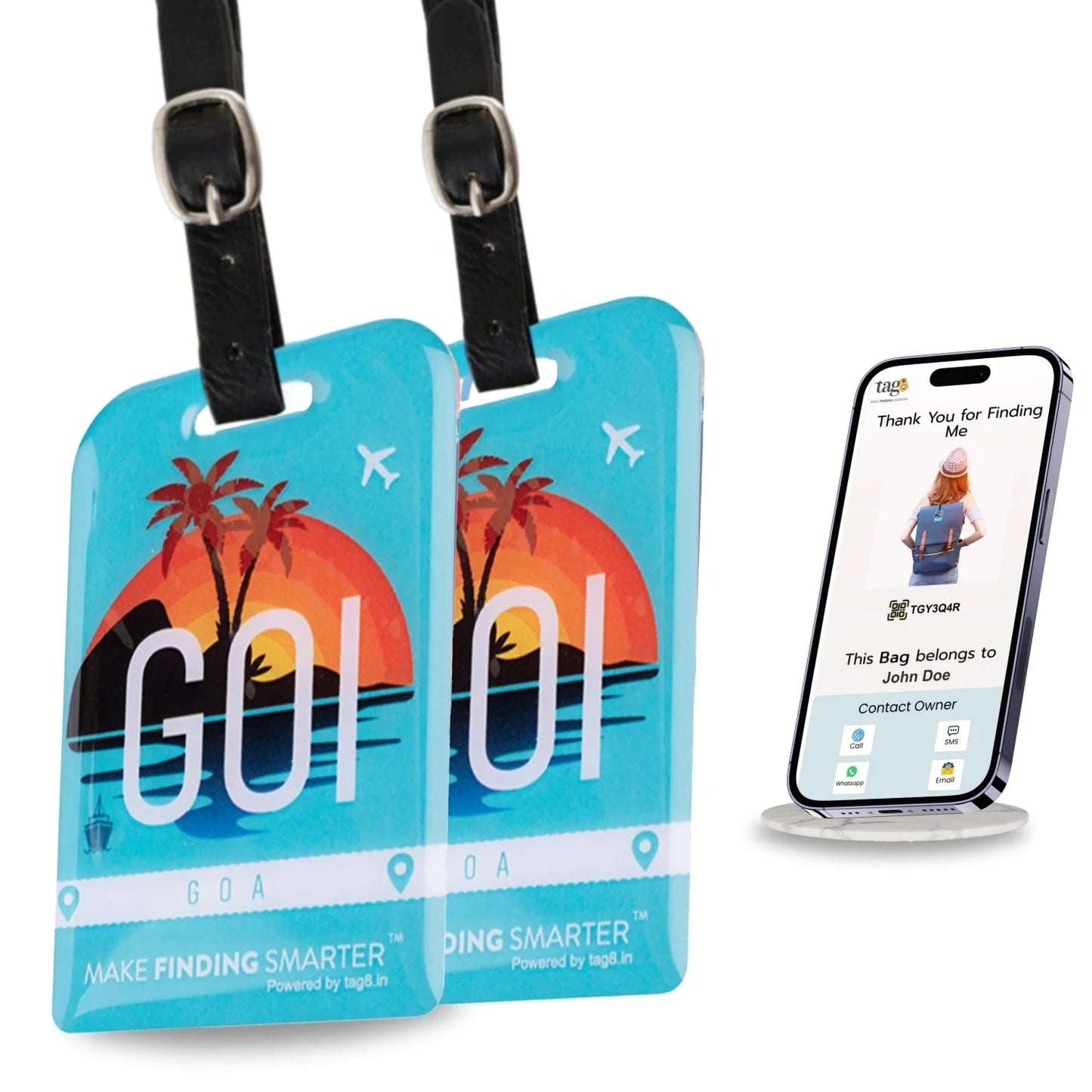 Smart Bag Security Tag - Goa [Pack 2]