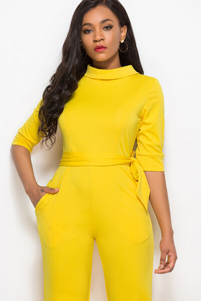 yellow jumpsuit